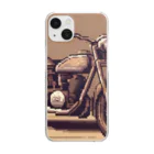 毎日がにゃんとも幸せ マサッチShopのレトロバイクドット Clear Smartphone Case