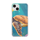 AQUARIUMのウミガメ Clear Smartphone Case