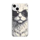 猫神様のエンジェル・キャット（ROCK） Clear Smartphone Case