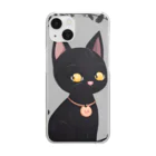 ka293のかわいい黒猫 Clear Smartphone Case