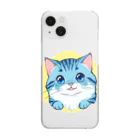 こひさま ショップ - 陽だまりの笑顔のねこのふわふわ Clear Smartphone Case