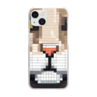 kindonesiaのドット絵のペルシャ猫 Clear Smartphone Case