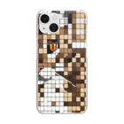 kindonesiaのドット絵のベンガルキャット Clear Smartphone Case