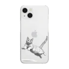 Shop Quonの跳ね猫 Clear Smartphone Case