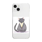 kgymのスーツ猫 Clear Smartphone Case