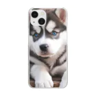 Kybeleのシベリアンハスキーの子犬のグッズ Clear Smartphone Case