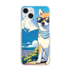 ピヨっこのサングラス犬　【銀次郎】 Clear Smartphone Case