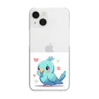 終わらない夢🌈の幸せの青いインコちゃん💞 Clear Smartphone Case