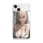 sounya sounyaの美女 図鑑（むにゅっ） Clear Smartphone Case