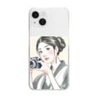etwoshopの和美さん写真を撮る Clear Smartphone Case