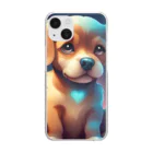Caracolesｰカタツムリｰのかわいい犬 Clear Smartphone Case