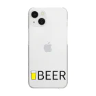 BEERのビール_ロゴ(透過) Clear Smartphone Case