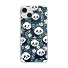 猫魚鳥時々犬等 arte♡のukiuki panda ♡ Clear Smartphone Case