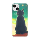 jiteanの宇宙のすべてを知ってしまった猫 Clear Smartphone Case