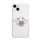 itsuto-こねこしょうしょうめんへらのアナログ「らぶおあらぶ」 Clear Smartphone Case