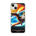 宇宙開発デザイン科の映画『スペースカンフー』 Clear Smartphone Case