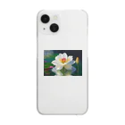 ZZRR12の水辺に咲く純白の花 Clear Smartphone Case