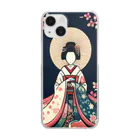 Emerald Canopyの"Elegance in the Moonlight — The Grace of Traditional Japanese Attire" Clear Smartphone Case