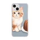 mirum_のカヌレ猫 Clear Smartphone Case