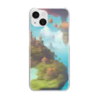 G7のショップの 幻想の浮遊アイランド コレクション（Fantastical Levitating Islands Collection） Clear Smartphone Case