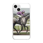 グローバル競馬の競走馬 Clear Smartphone Case