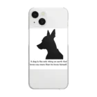 SSYmerketのOriginal goods with "Bonding with Dogs" quotes クリアスマホケース