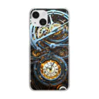 lこたゃのmechanism-clock-01 Clear Smartphone Case