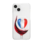 WINE 4 ALLの国旗とグラス：フランス（雑貨・小物） Clear Smartphone Case