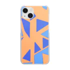 理系大学院生の出力のteal orange Clear Smartphone Case