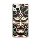 sakura_whispersの般若 - Hannya Clear Smartphone Case