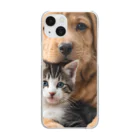 KONMORI_Chanのかわいい子猫と子犬 Clear Smartphone Case