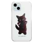 ʚ fuwari ɞのパピ猫立っち/黒猫 Clear Smartphone Case