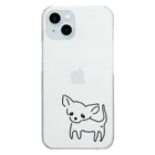 akane_art（茜音工房）のゆるチワワ（クリア） Clear Smartphone Case