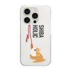 しばじるしデザインのSHIBA HOLIC（赤✕赤） Clear Smartphone Case