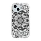 旻天堂(旧 ゆうれい星)のLotus（黒） Clear Smartphone Case