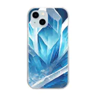 のんびりアート工房の氷のクリスタル Clear Smartphone Case