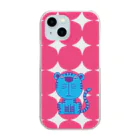 ねこじゃらしのカラフルな猫科動物 -colorful felines- Clear Smartphone Case