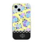 旅猫王子れぉにゃん👑😼公式(レイラ・ゆーし。)の【青紫バラ🌹バイカラー】パールチェーン Clear Smartphone Case