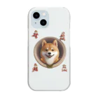 〜たけしゃんのお店〜の芝犬サンタ⑥ Clear Smartphone Case