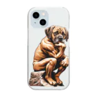 Urban A24の【Thinks】考える犬 Thinking Dog Clear Smartphone Case