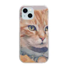 ミシンの猫 Clear Smartphone Case