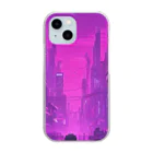 3tomo6's shopのpurple Clear Smartphone Case