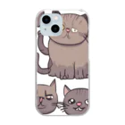 takuSHOP99のブサかわ猫のリベンジ Clear Smartphone Case