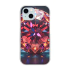 3tomo6's shopの赤い水晶 Clear Smartphone Case