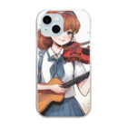 ほっこり絵音舎の弦楽器好きのチョコちゃん Clear Smartphone Case