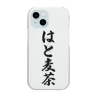 着る文字屋のはと麦茶 Clear Smartphone Case