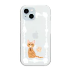 アトリエ『猫虹彩パレット』🐈🌈🎨の【クリア】薔薇フレーム Clear Smartphone Case