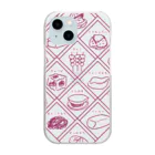 ANKO PRODUCTの和スイーツ井桁仕切 紫 Clear Smartphone Case