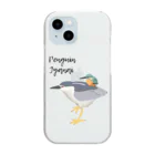 やちよ｜リアル鳥イラストのPenguin Jyanai with Penguin Clear Smartphone Case