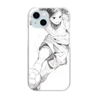 sports_musumeのサッカー女子 Clear Smartphone Case